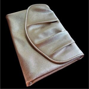 Vintage Evening Bag Clutch Polished Gold Metallic Avon 1978